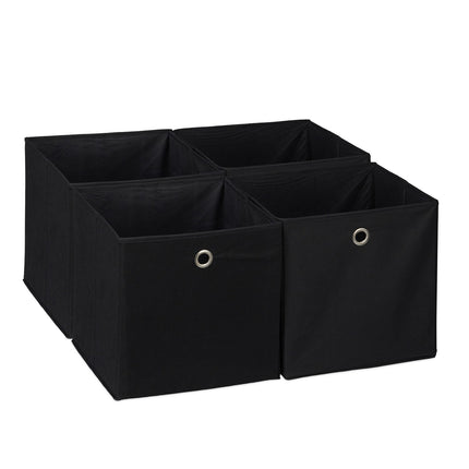 Faltbare Regal-Aufbewahrungskörbe – 4er-Set, Stoff-Organizer