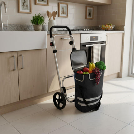 Foldable Shopping Trolley, 45L Capacity, Cooler Bag