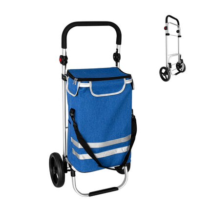 Faltbarer Einkaufstrolley, 45L, Kühltasche, 35kg Tragkraft