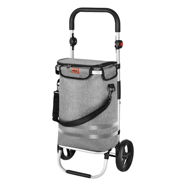 Faltbarer Einkaufstrolley 50L, Grau, Thermoisoliert