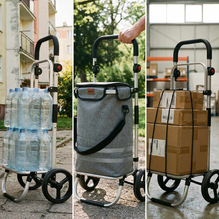 Faltbarer Einkaufstrolley 50L, Grau, Thermoisoliert
