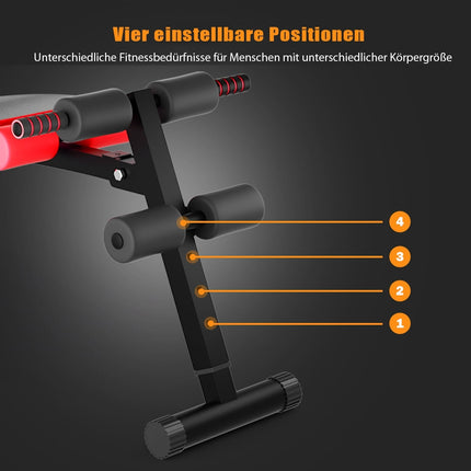 Klappbare Sit-Up-Bank, verstellbar, 200 kg Tragkraft