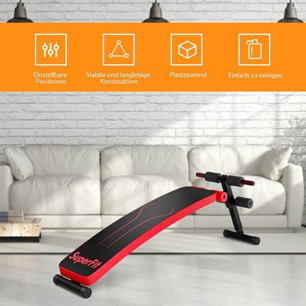 Klappbare Sit-Up-Bank, verstellbar, 200 kg Tragkraft