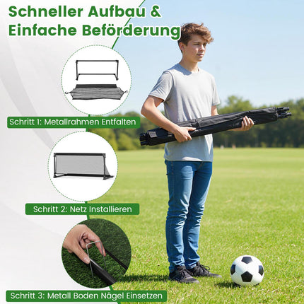 Faltbares Fußballtor 100x50x47cm Metallrahmen, PE-Netz