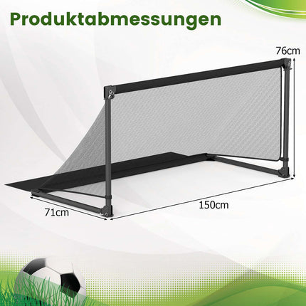 Foldable Soccer Goal 150x71x76cm Metal Frame PE Net