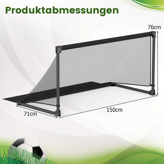 Opvouwbaar voetbaldoel 150x71x76cm met metalen frame en PE-net.