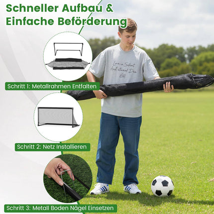 Foldable Soccer Goal 150x71x76cm Metal Frame PE Net