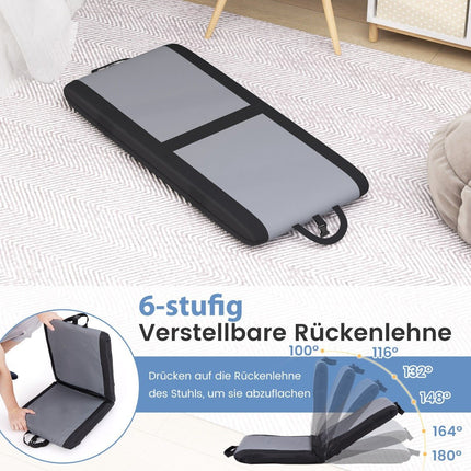 Foldable Stadium Seat Cushion with Adjustable Backrest Floor Chair Padded Stadium Seat