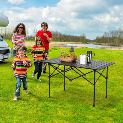 Foldable Steel Camping Table with Carry Bag