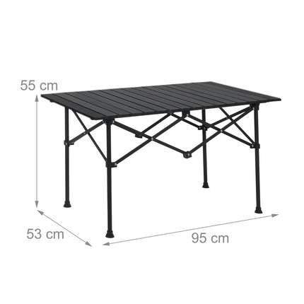 Foldable Steel Camping Table with Carry Bag