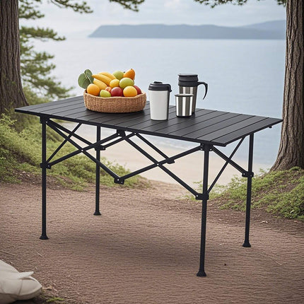 Foldable Steel Camping Table with Carry Bag