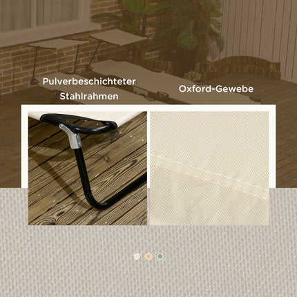 Klappbares Sonnenliegen-Set mit Sonnendach – 5-fach verstellbare Rückenlehne