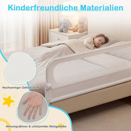 Faltbares Kleinkinder-Bettgitter mit abnehmbarem Bezug, 148 cm