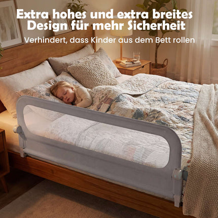 Klappbares Kinderbettgitter mit abnehmbarem Bezug, 178 cm
