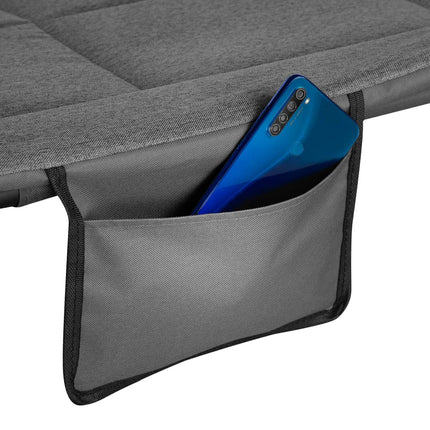 Klappbares Feldbett, Grau, 200 cm