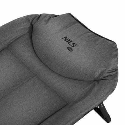 Klappbares Feldbett, Grau, 200 cm