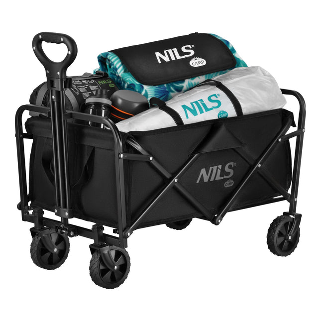 Faltbarer Tourist Trolley, Schwarz, 70L Fassungsvermögen, 600D-Gewebe