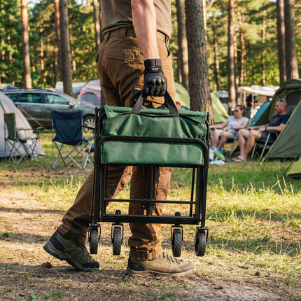 Foldable Tourist Wagon, 70L Capacity, Green