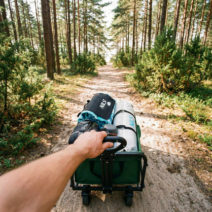 Foldable Tourist Wagon, 70L Capacity, Green
