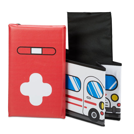 Foldable Toy Storage Box with Lid and Seat