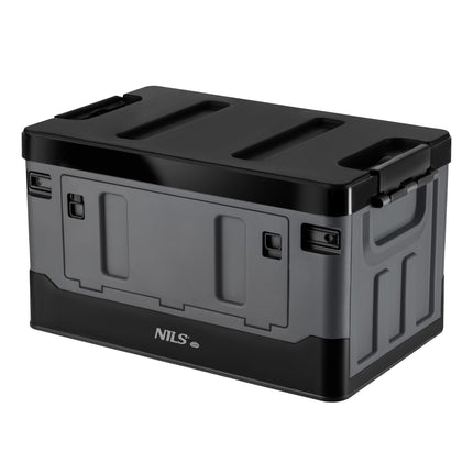 Faltbare Transportbox 38L, Grau-Schwarz, PP-Material