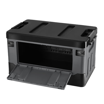 Faltbare Transportbox 38L, Grau-Schwarz, PP-Material