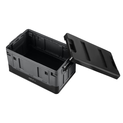 Faltbare Transportbox 38L, Grau-Schwarz, PP-Material