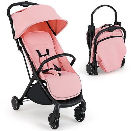 Foldable Travel Stroller with Recline, Adjustable Backrest