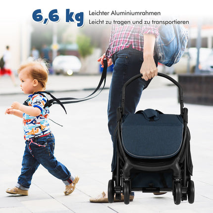 Faltbarer Reisebuggy mit Liegefunktion, verstellbare Rückenlehne
