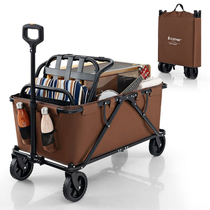 Foldable Wagon with Adjustable Handle, 170L Capacity