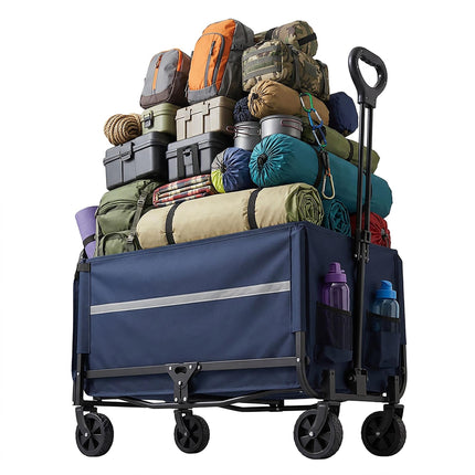 Foldable Wagon with Tailgate – Large Capacity, Waterproof