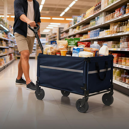 Foldable Wagon with Tailgate – Large Capacity, Waterproof