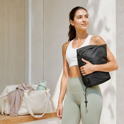 Foldable Yoga Mat 6 mm with Carry Bag, 61 x 183 cm, Light Blue