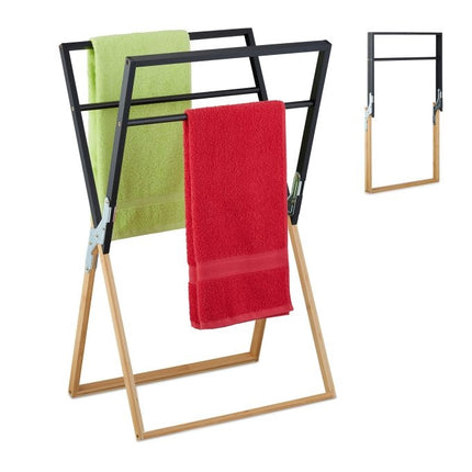 Faltbarer Handtuchhalter aus Bambus