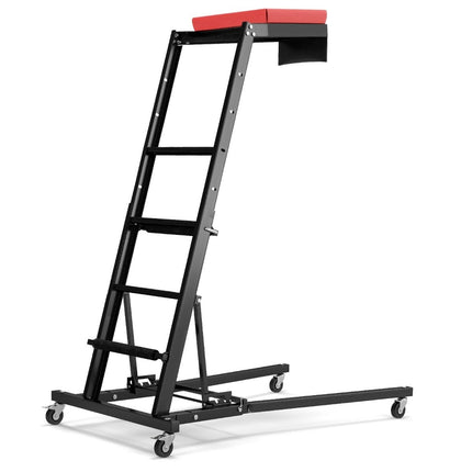 Foldable car lift with 114.5-168cm adjustable height & 3-speed angle automotive engine lift