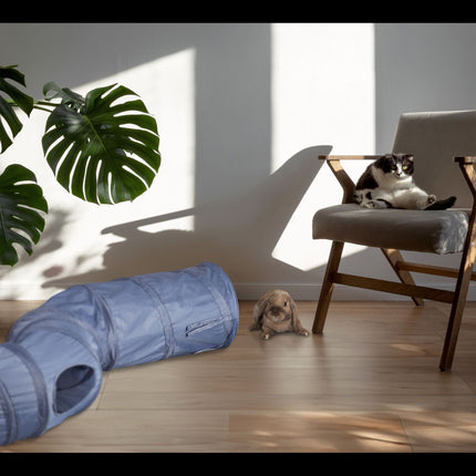 Foldable cat tunnel 4 exits
