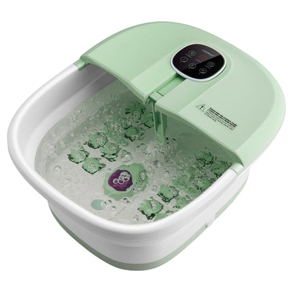 Opvouwbaar voetenbad met warmte voetbad met afstandsbediening massage 33,5 x 41 x 20,5 cm groen