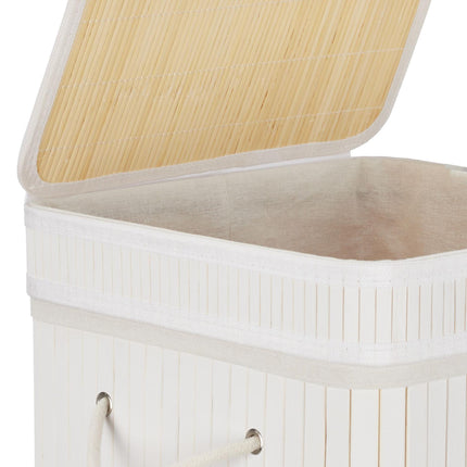 Foldable laundry basket bamboo