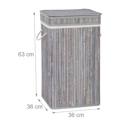 Foldable laundry basket bamboo