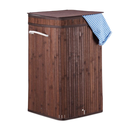 Panier à linge pliable en bambou
