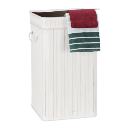 Foldable laundry basket bamboo