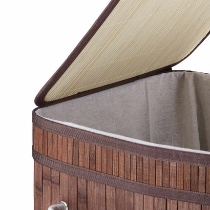 Panier à linge pliable en bambou