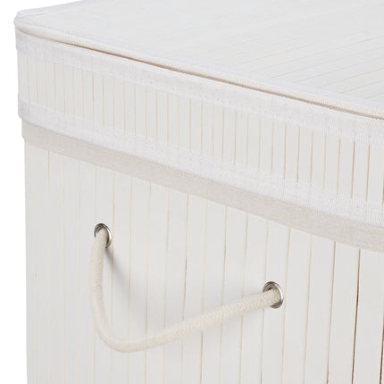 Foldable laundry basket bamboo