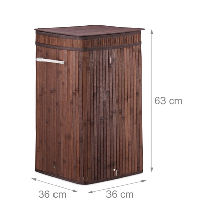 Panier à linge pliable en bambou