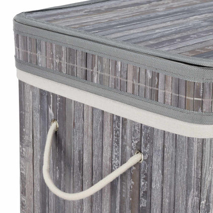Foldable laundry basket bamboo