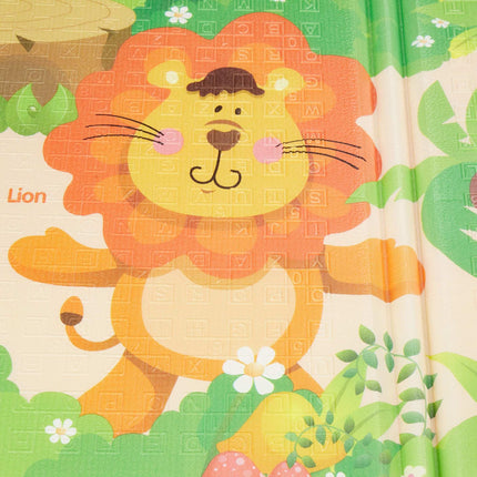 Foldable play mat safari motif