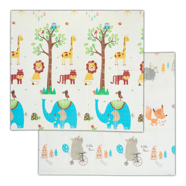 Faltbare Spielmatte mit Tiermotiven