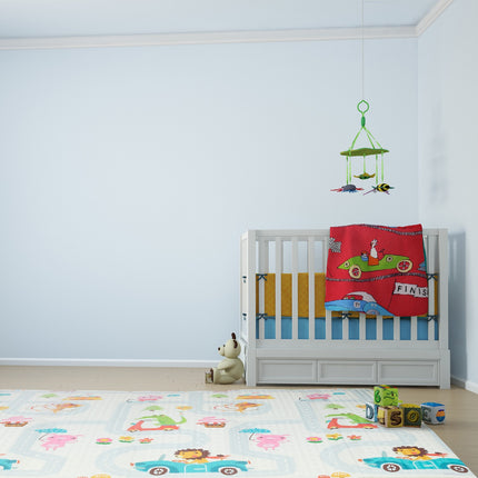 Faltbare Spielmatte mit Tiermotiven