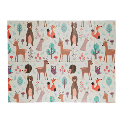 Tapis de jeu pliable avec animaux de la forêt