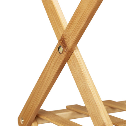 Foldable shoe shelf made of bamboo